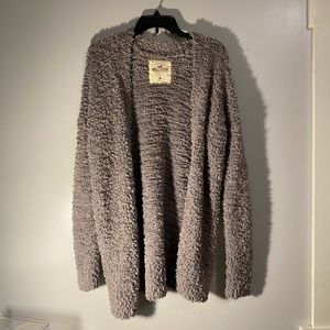 Fuzzy Oversized Hollister Gray Pullover